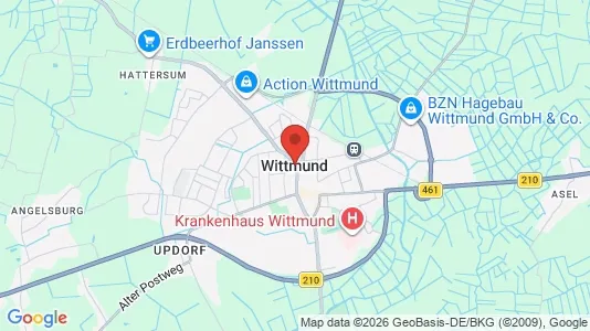 Houses for rent i Wittmund - kort over placeringen