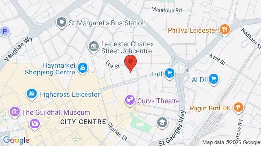 Apartments for rent i Leicester - Leicestershire - kort over placeringen