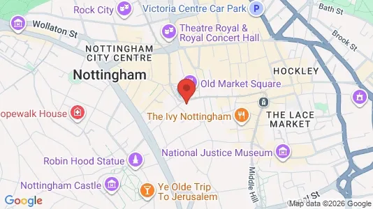 Apartments for rent i Nottingham - Nottinghamshire - kort over placeringen