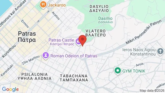 Apartments for rent i Patras - kort over placeringen