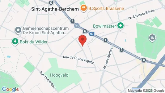 Apartments for rent i Brussels Sint-Agatha-Berchem - kort over placeringen