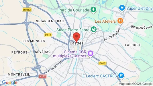 Apartments for rent i Castres - kort over placeringen