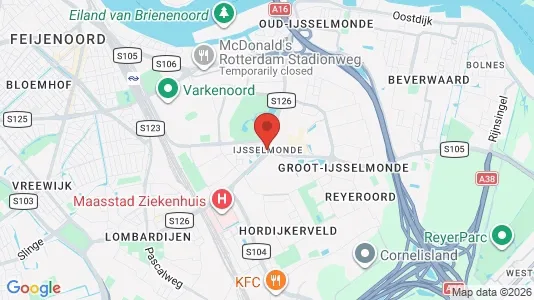 Houses for rent i Rotterdam IJsselmonde - kort over placeringen