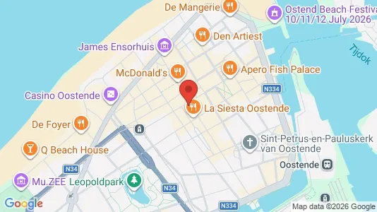 Apartments for rent i Oostende - kort over placeringen
