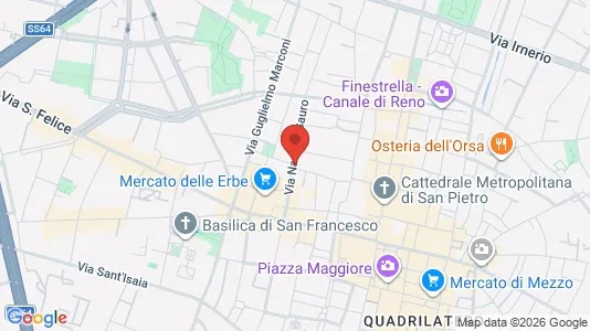 Apartments for rent i Bologna - kort over placeringen