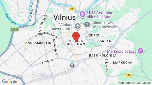 Apartments for rent i Vilnius Senamiestis - kort over placeringen
