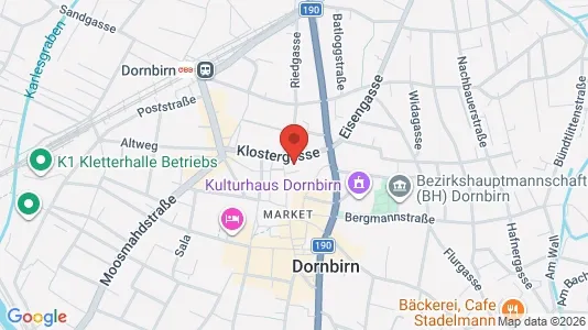 Apartments for rent i Dornbirn - kort over placeringen