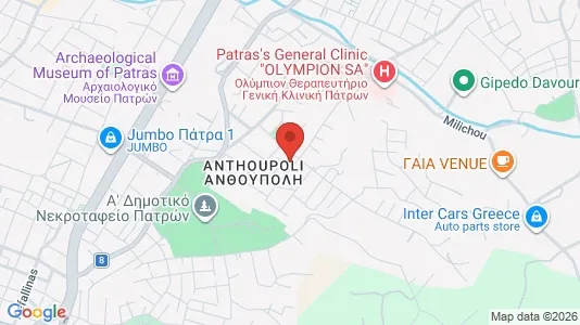 Apartments for rent i Patras - kort over placeringen