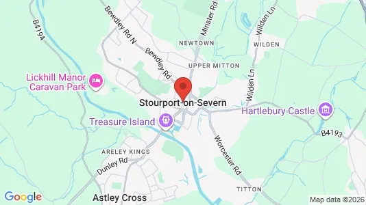 Houses for rent i Stourport-on-Severn - Worcestershire - kort over placeringen
