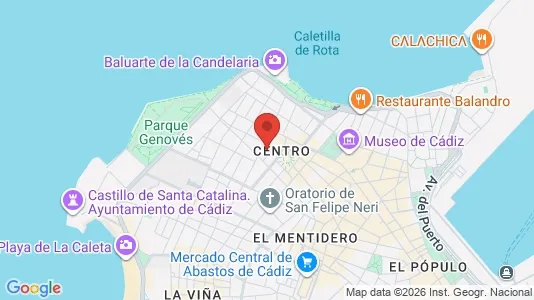 Apartments for rent i Cádiz - kort over placeringen