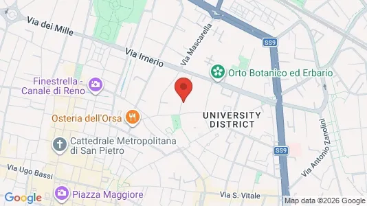 Apartments for rent i Bologna - kort over placeringen