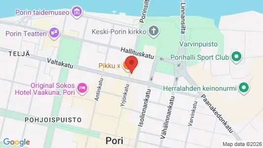 Apartments for rent i Pori - kort over placeringen