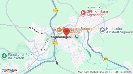 Apartments for rent i Sigmaringen - kort over placeringen