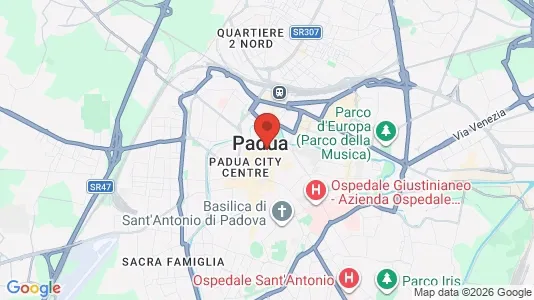 Apartments for rent i Padua - kort over placeringen