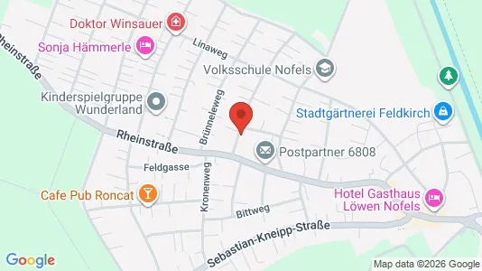 Apartments for rent i Feldkirch - kort over placeringen