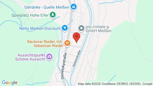 Apartments for rent i Meissen - kort over placeringen