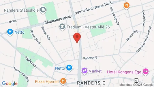 Apartments for rent i Randers C - kort over placeringen