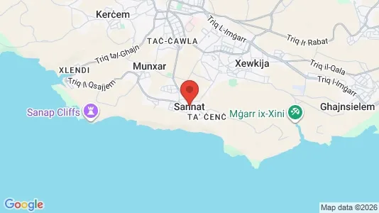 Apartments for rent i Ta' Sannat - kort over placeringen