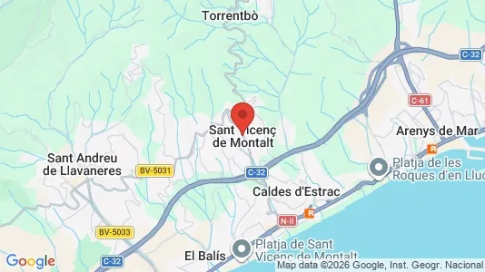 Apartments for rent i Sant Vicenç de Montalt - kort over placeringen