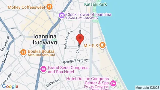 Apartments for rent i Ioannina - kort over placeringen