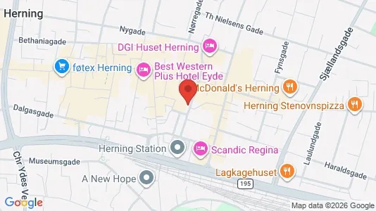 Apartments for rent i Herning - kort over placeringen