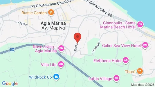 Apartments for rent i Chania - kort over placeringen