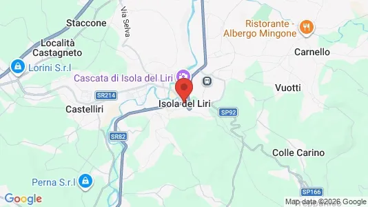 Apartments for rent i Isola del Liri - kort over placeringen