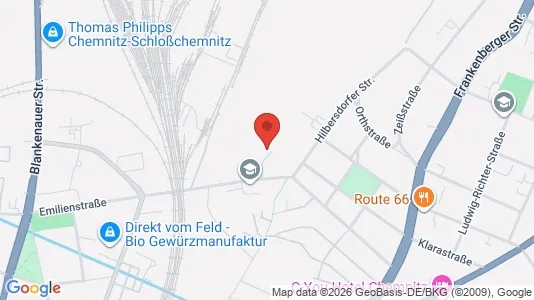 Apartments for rent i Chemnitz - kort over placeringen