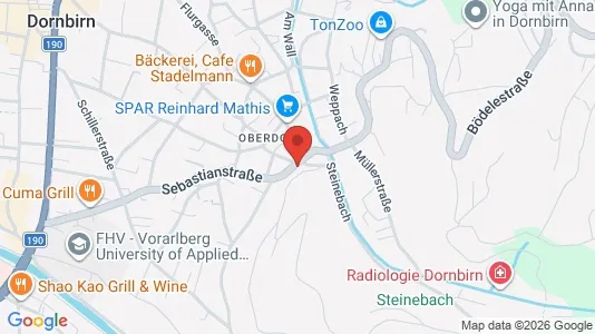 Apartments for rent i Dornbirn - kort over placeringen
