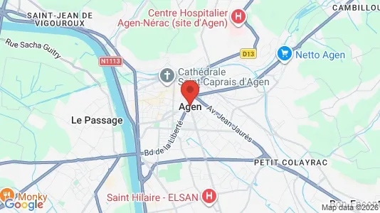 Houses for rent i Agen - kort over placeringen