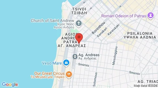 Apartments for rent i Patras - kort over placeringen