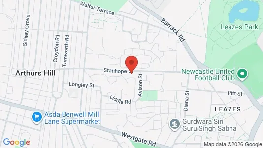 Apartments for rent i Newcastle upon Tyne - Tyne and Wear - kort over placeringen
