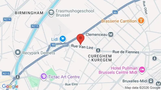 Apartments for rent i Brussels Anderlecht - kort over placeringen