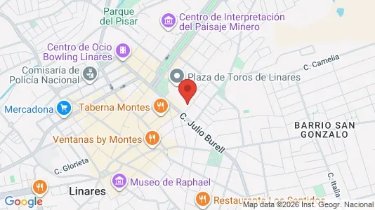 Rooms for rent i Linares - kort over placeringen