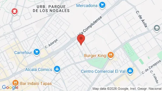 Apartments for rent i Alcalá de Henares - kort over placeringen