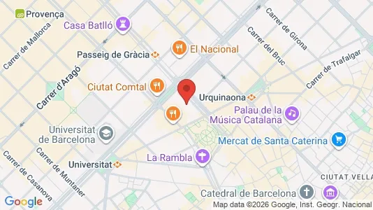 Apartments for rent i Barcelona Eixample - kort over placeringen