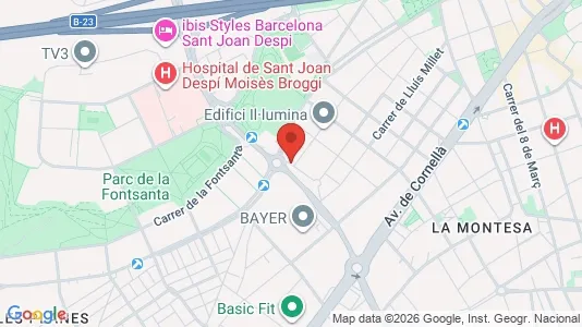 Apartments for rent i Cornellà de Llobregat - kort over placeringen