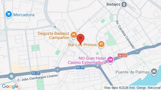 Apartments for rent i Badajoz - kort over placeringen
