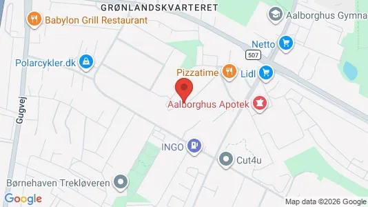 Apartments for rent i Aalborg SØ - kort over placeringen