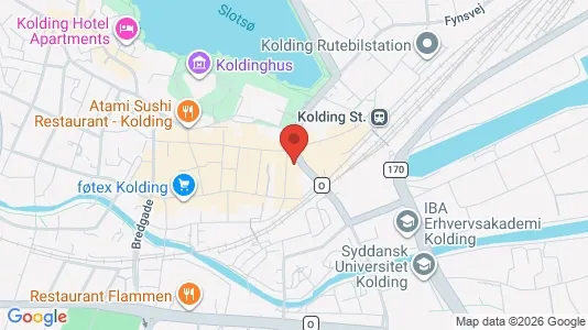 Apartments for rent i Kolding - kort over placeringen