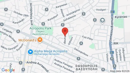 Apartments for rent i Nicosia Strovolos - kort over placeringen