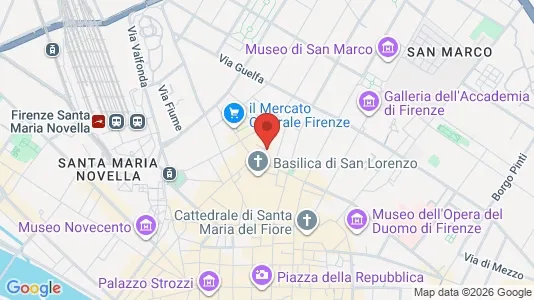 Apartments for rent i Florence - kort over placeringen