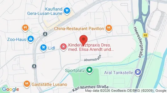 Apartments for rent i Gera - kort over placeringen