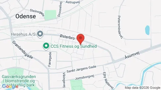 Apartments for rent i Odense C - kort over placeringen