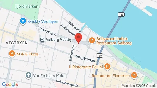 Apartments for rent i Aalborg Center - kort over placeringen