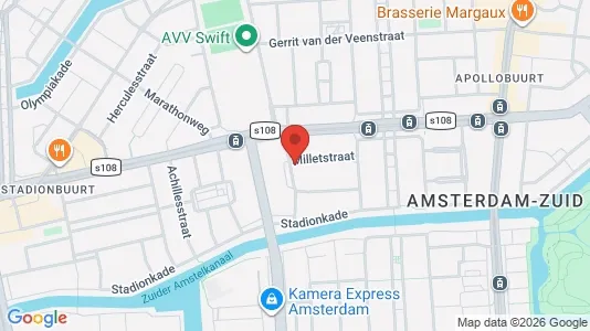 Apartments for rent i Amsterdam Zuideramstel - kort over placeringen