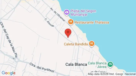 Apartments for rent i Jávea/Xàbia - kort over placeringen
