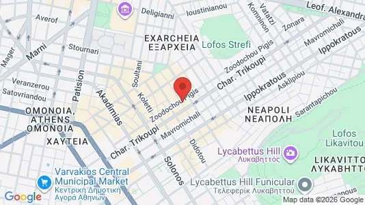 Apartments for rent i Athens Exarchia - kort over placeringen