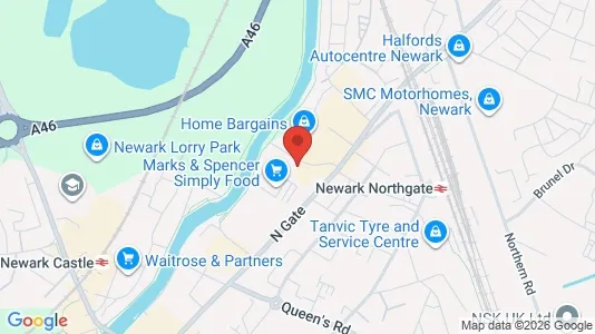 Apartments for rent i Newark - Nottinghamshire - kort over placeringen