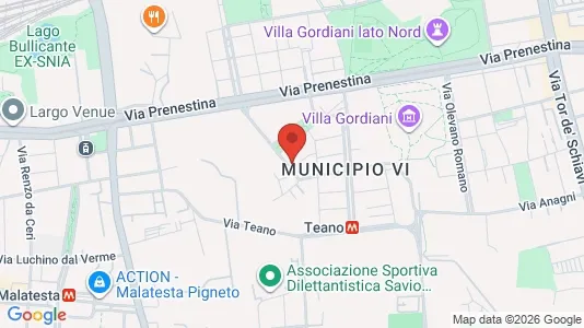 Apartments for rent i Roma Municipio V – Prenestino/Centocelle - kort over placeringen